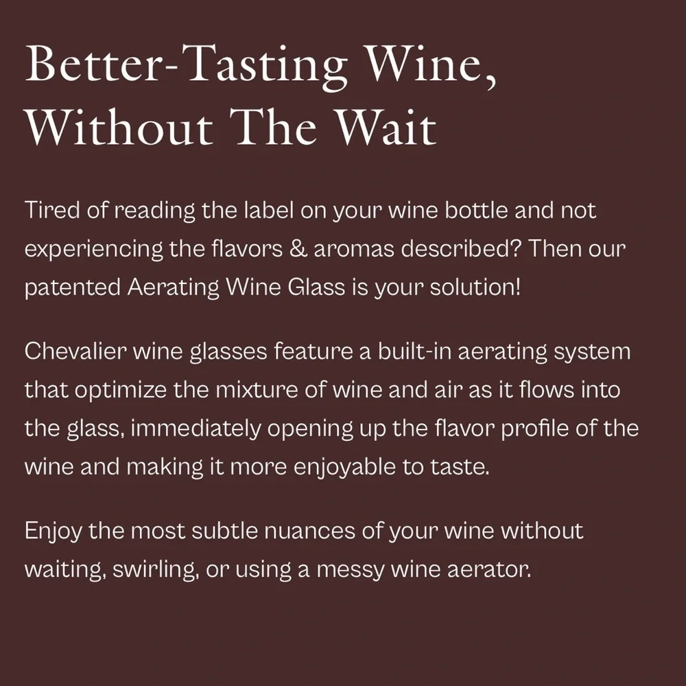 Chevalier Set of 4 Stemless Aerating Wine Glasses